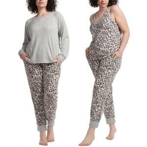 New Karen Neuburger Women's 3-Piece Leopard Print Soft Pajama Lounge Set